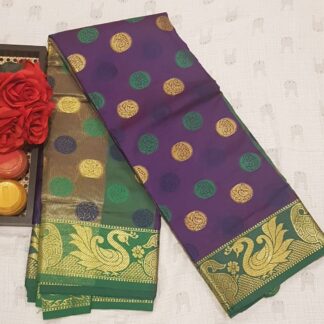 Purple and Green Saree