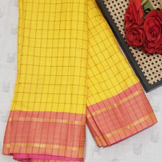 Yellow and Pink Saree