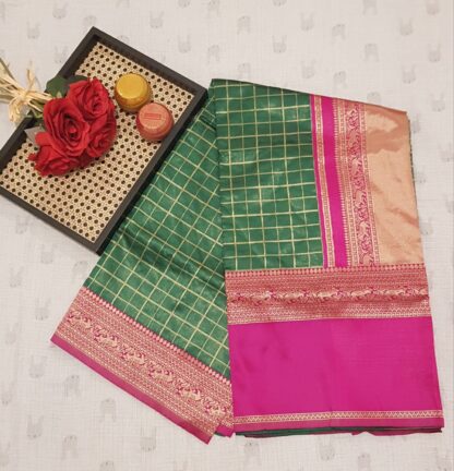 Green and Pink Saree