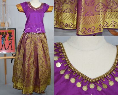 Girls Pattu Pavadai - Image 4