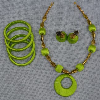Kids Thread Bangles with Necklace and Earring