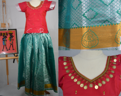 Girls Pattu Pavadai - Image 2